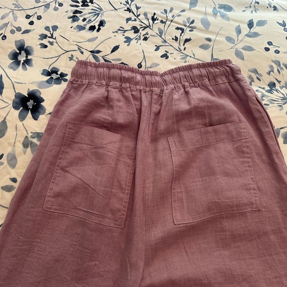 Lavender linen wide leg pants - Picture 4 of 6